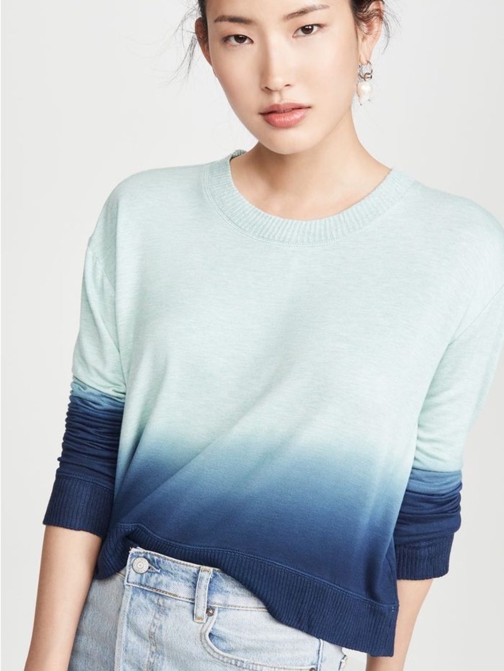 Splendid Supersoft Jersey Ombre Sweatshirt